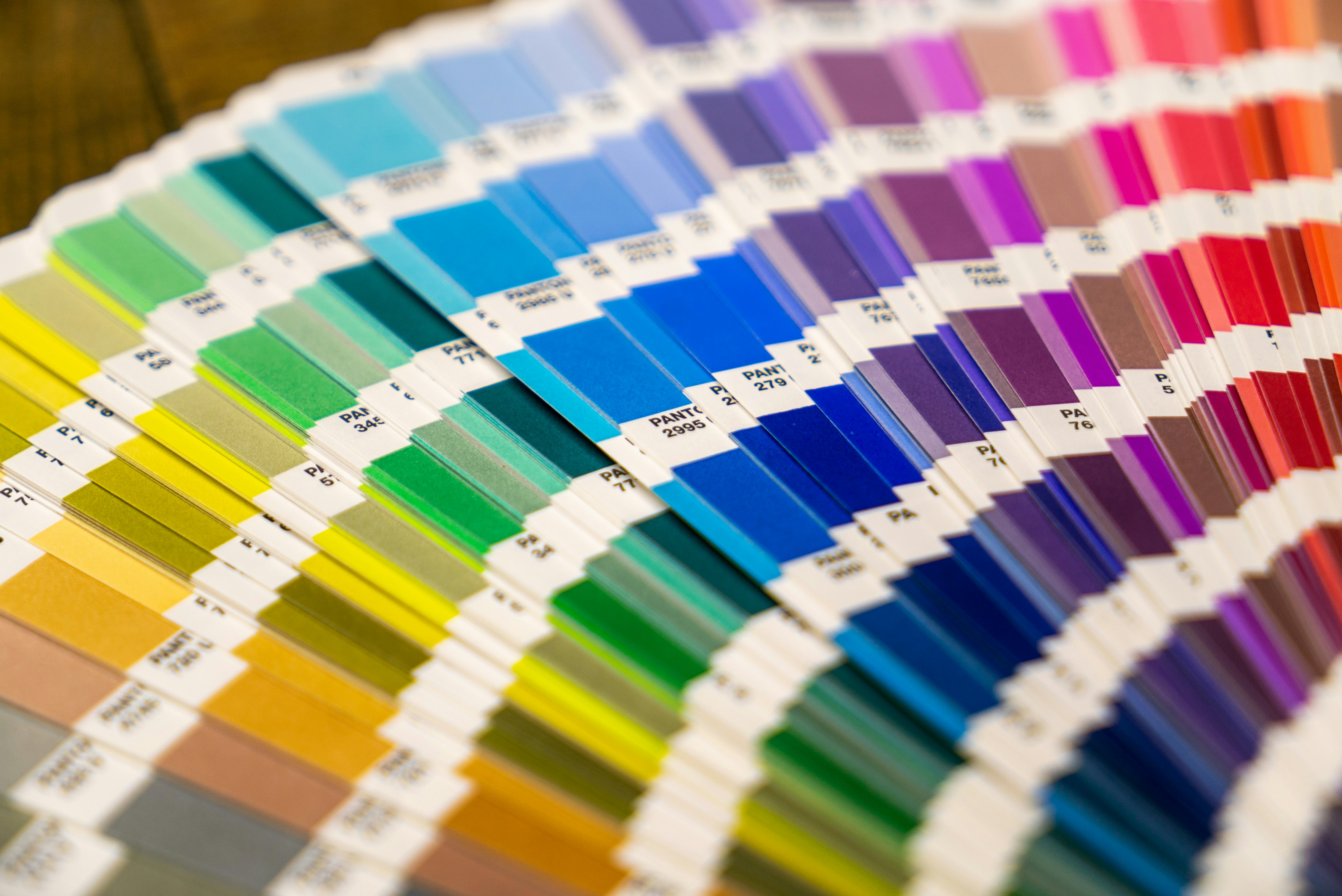 Color pantone swatches